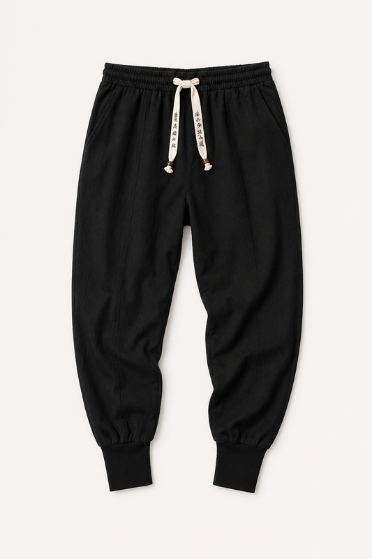 Pantalon de jogging taille élastiquée cordon de serrage coupe confortable pour tous les jours - Rayan