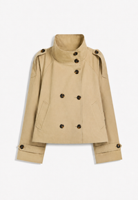 Damen-Trenchcoat mit hohem Kragen und Gürtel – Solène