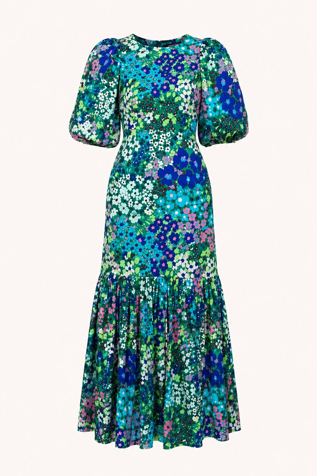 Geblümtes Midikleid mit Puffärmeln - Nani