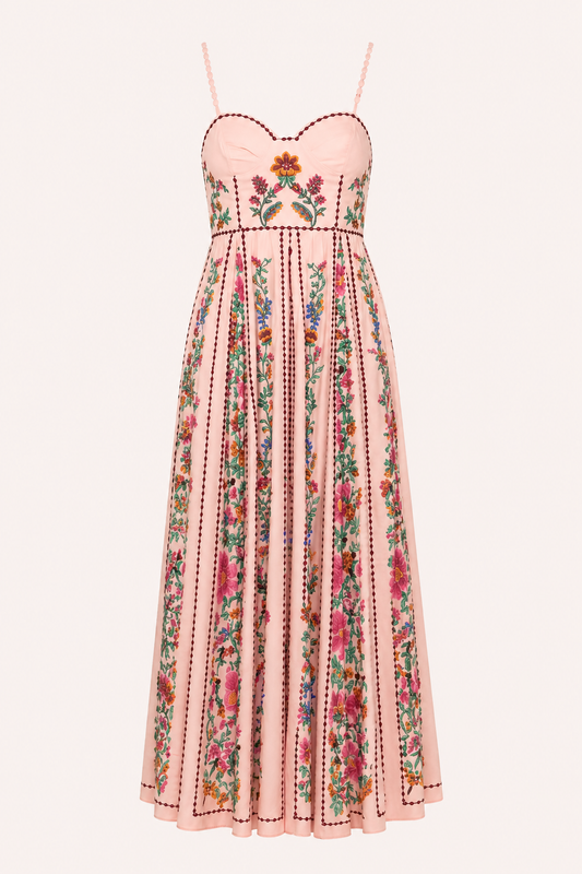 Robe longue sans bretelles à imprimé floral pour femmes - Nadine
