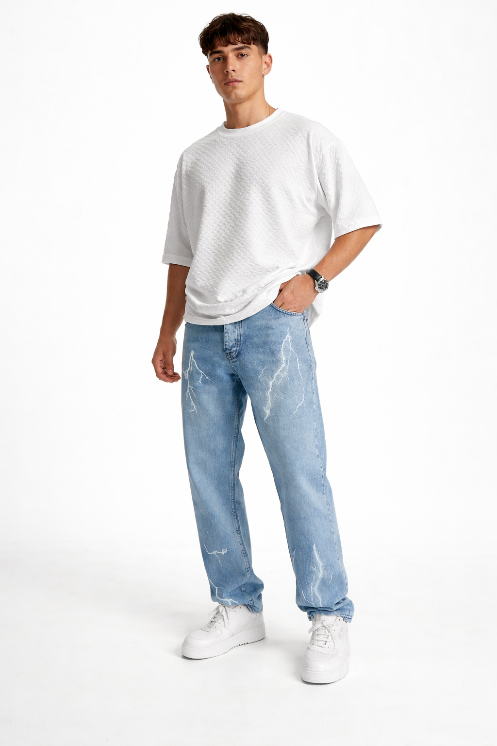 Gerade Jeans mit Aufdruck - Svenrik