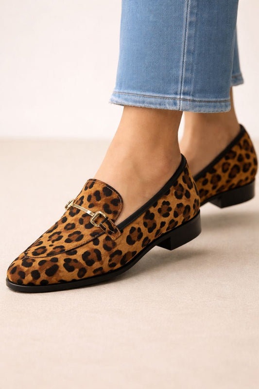 Mocassins élégants à petit talon pour femmes - Navy