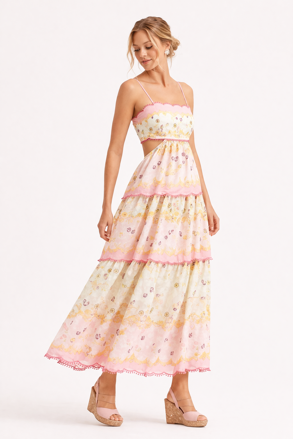 Farbenfrohes Midikleid für den Frühling - Michela