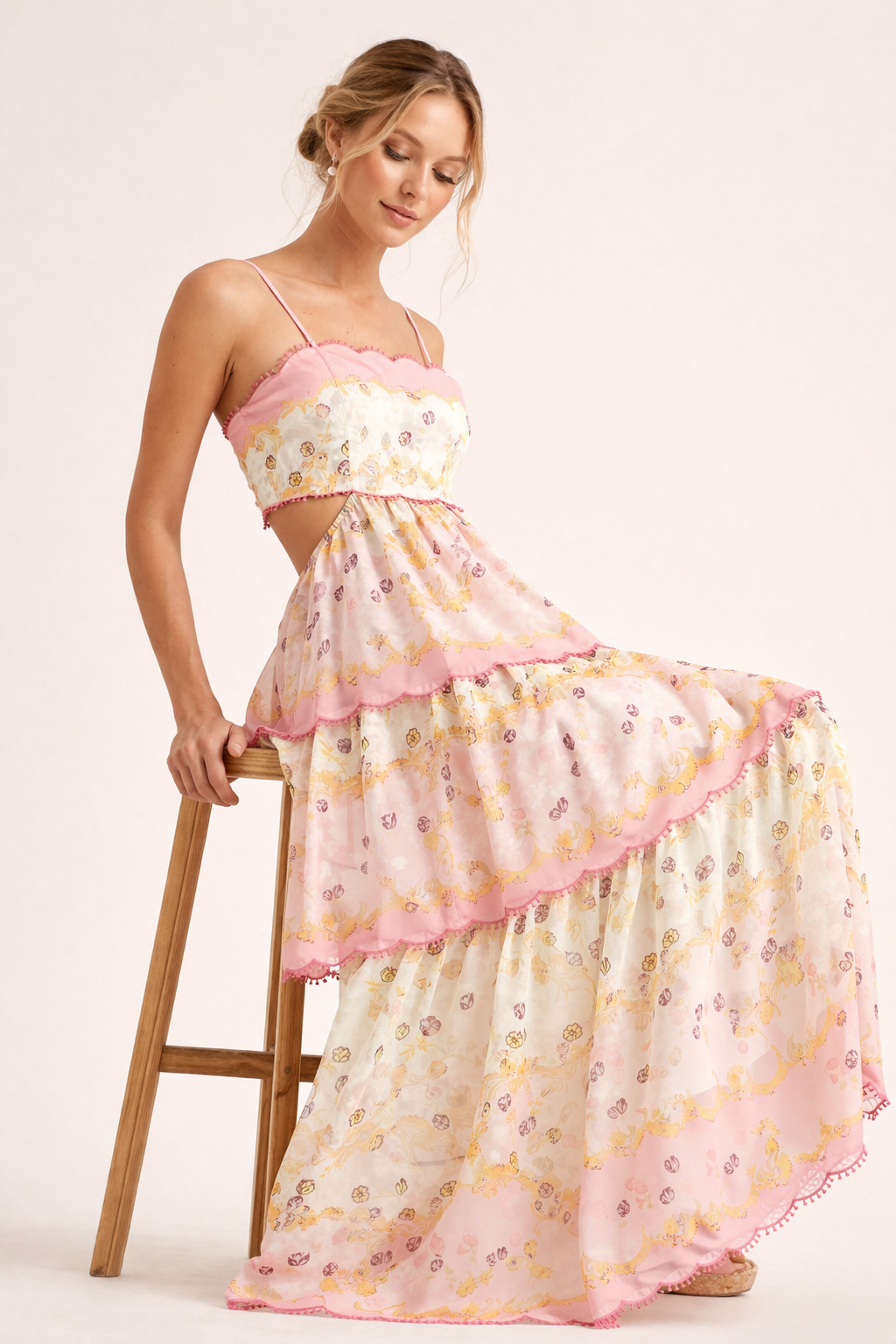 Farbenfrohes Midikleid für den Frühling - Michela