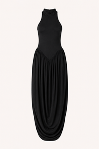 Robe longue d'été pour femme, avec col licou et jupe fluide - Liv