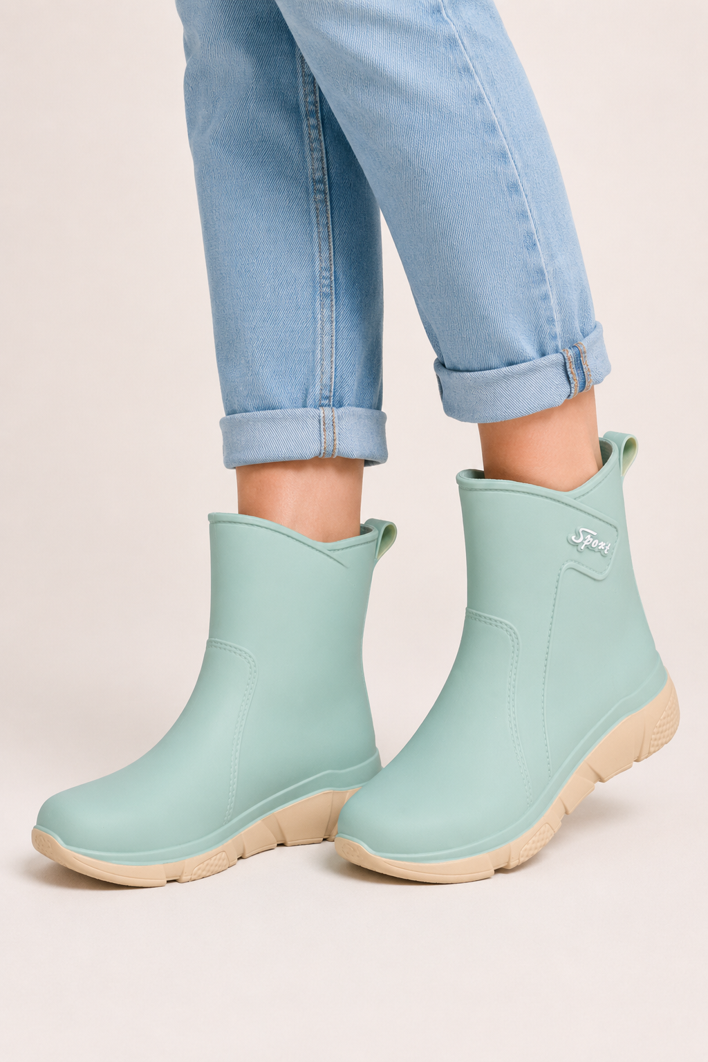 Bequeme und leichte wasserdichte Stiefeletten für Damen für regnerisches Wetter – Helmira