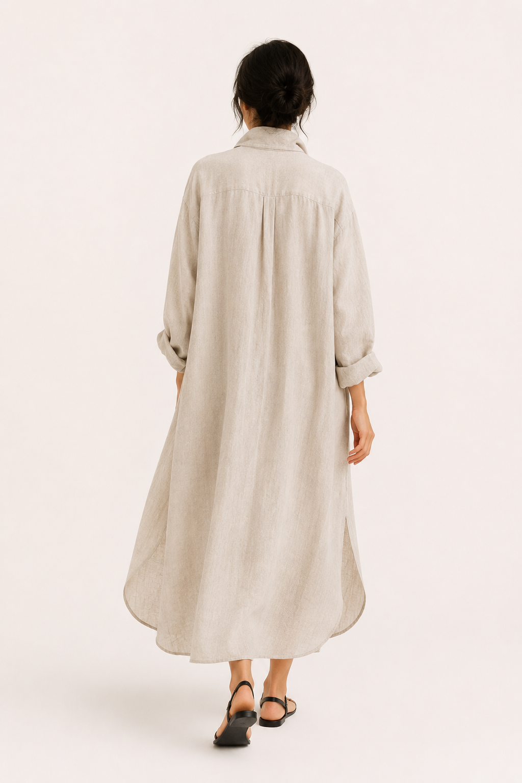 Langes Hemdblusenkleid für Frauen - Shanik