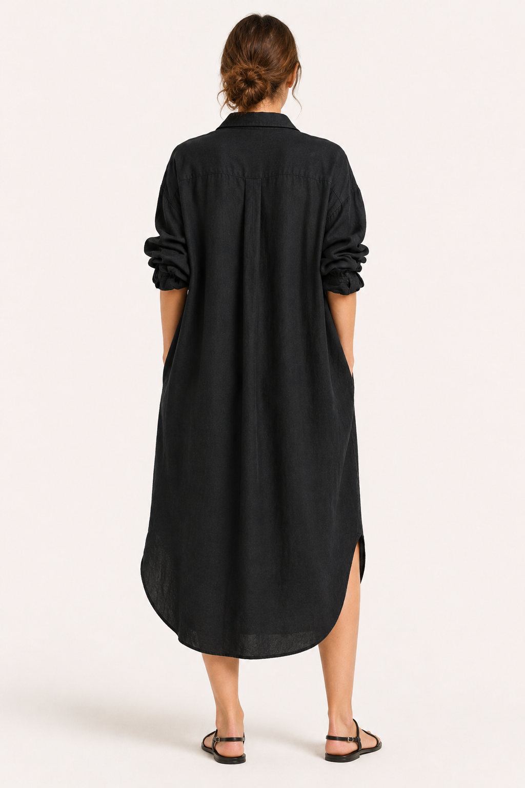 Langes Hemdblusenkleid für Frauen - Shanik