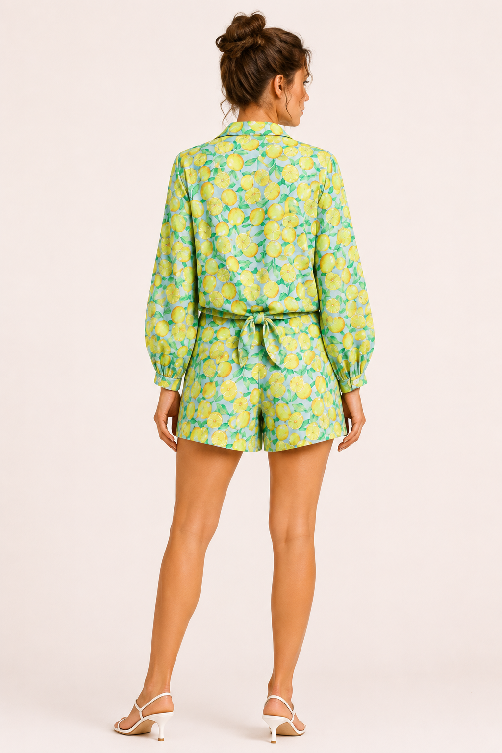 Damen-Set Sommer-Shorts mit Zitronenprint - Jorinde