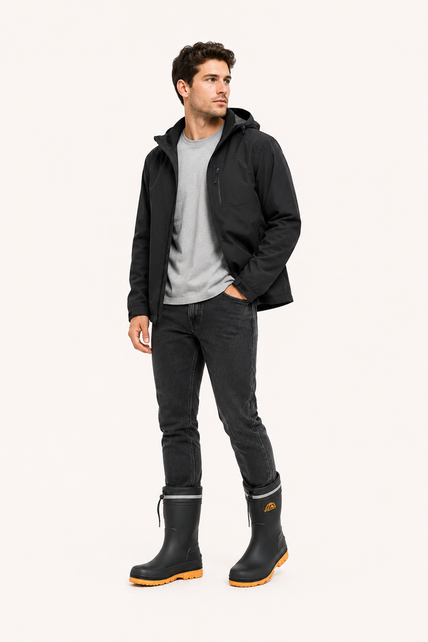 Bottes de pluie mi-tige antidérapantes pour homme - Ryun