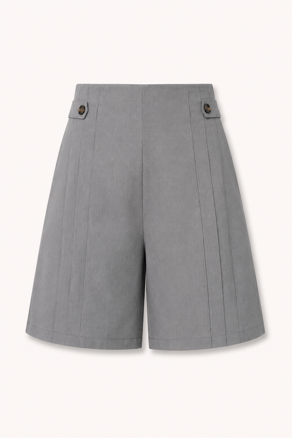 Hochgeschlossene Damen-Shorts mit seitlichen Knöpfen - Maren