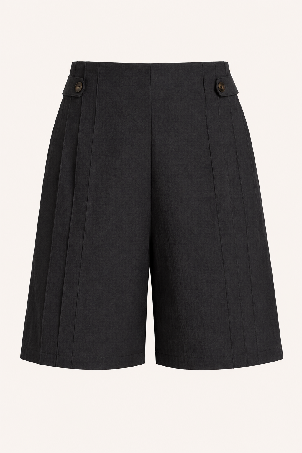 Hochgeschlossene Damen-Shorts mit seitlichen Knöpfen - Maren