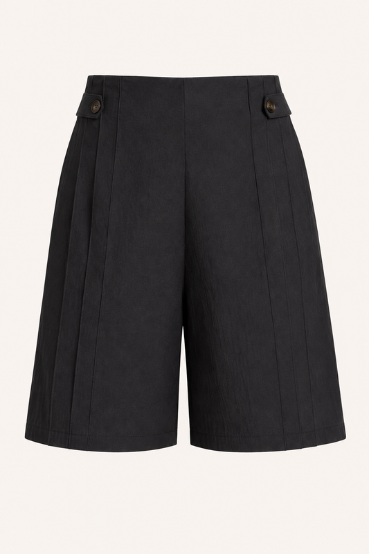 Short à taille haute pour femmes avec boutons latéraux - Maren