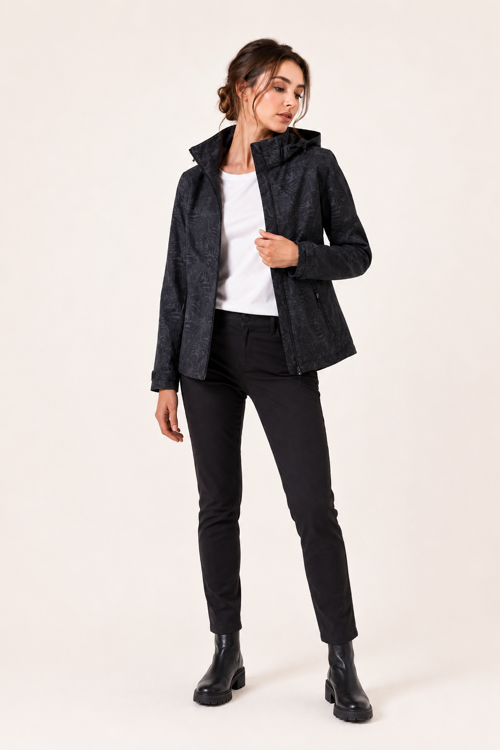 Leichte, winddichte Unisex-Jacke mit Kapuze und Reißverschluss – Fassher