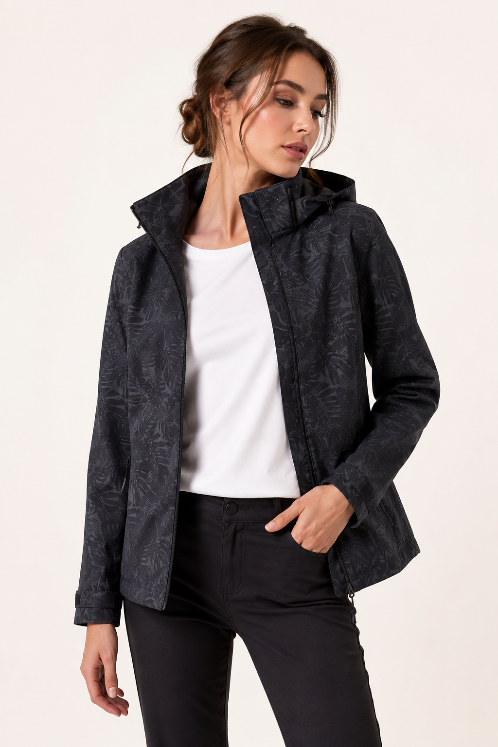 Leichte, winddichte Unisex-Jacke mit Kapuze und Reißverschluss – Fassher