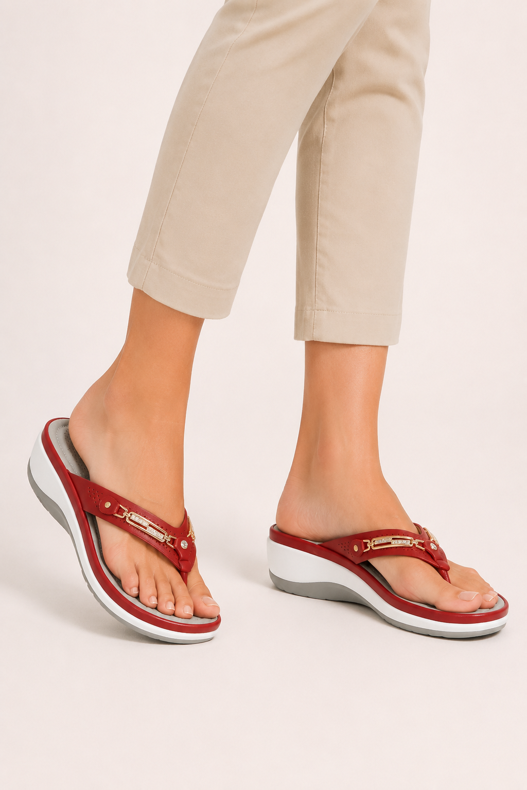 Orthopädische Sandalen für Damen mit ergonomischem, rutschfestem Keilabsatz – Marlies