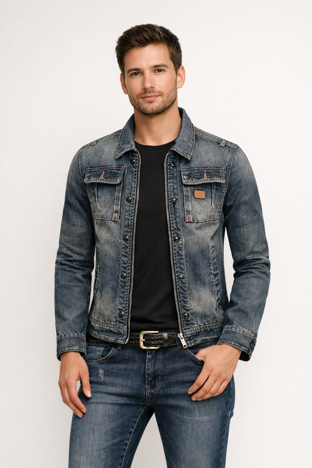 Legere Herren-Jeansjacke für den Frühling - Roberto