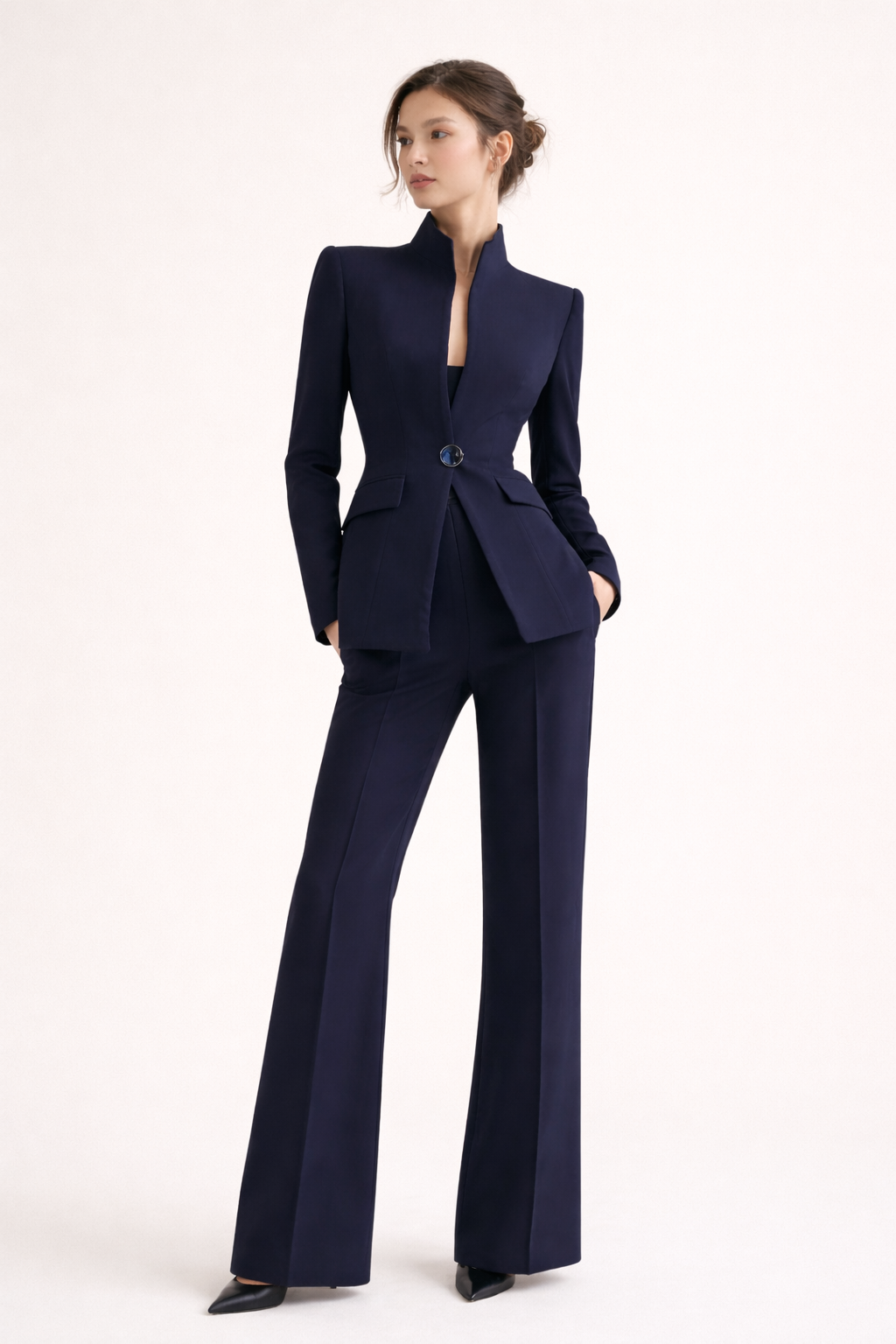 Damenblazer, taillierter Blazer, elegante Schlaghosen - Rita