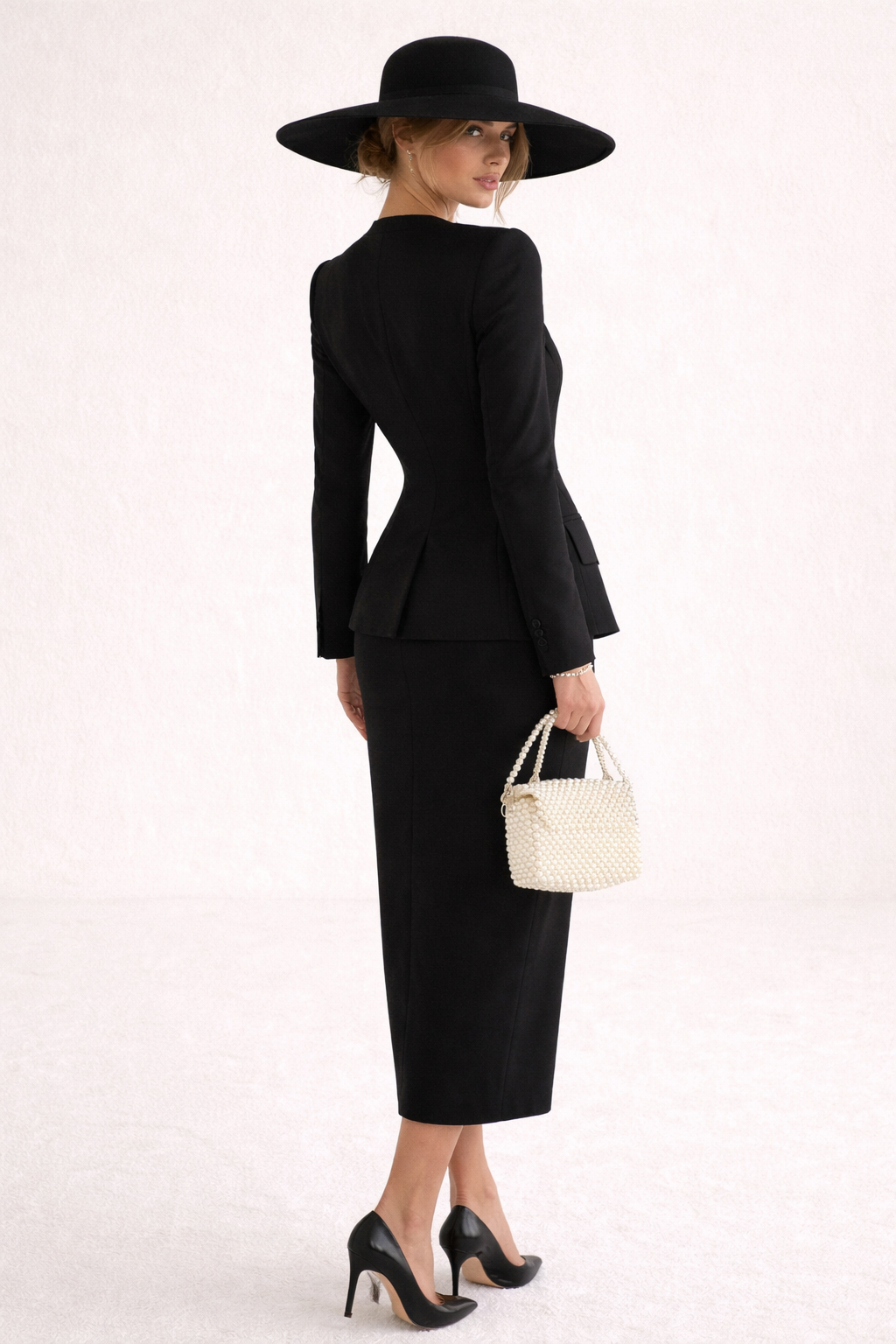 Damen Set Blazer taillierter Rock Maxirock elegant - Elke