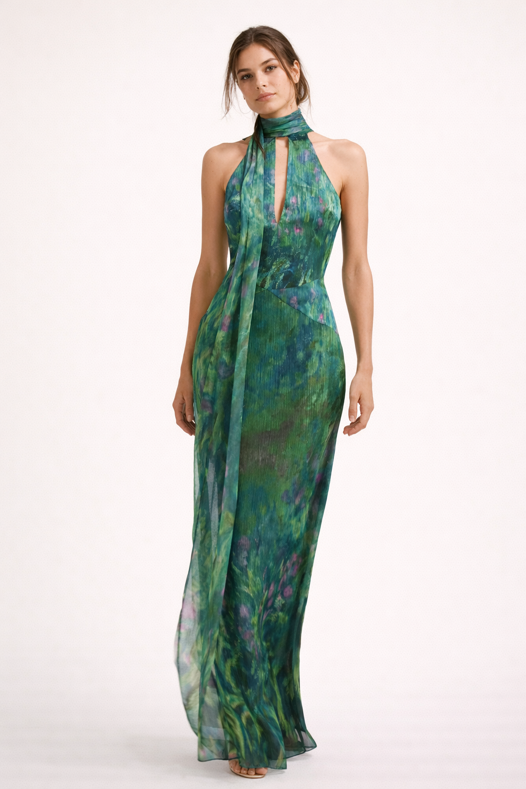 Damen-Maxikleid mit Neckholder-Ausschnitt - Irises