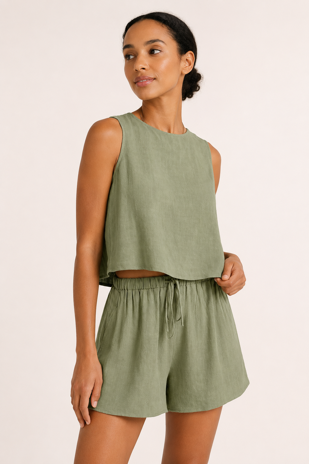 Damen-Sommer-Set ärmelloses Oberteil und Shorts - Anika