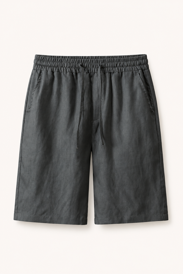 Bermuda homme en lin, taille élastiquée - Levin