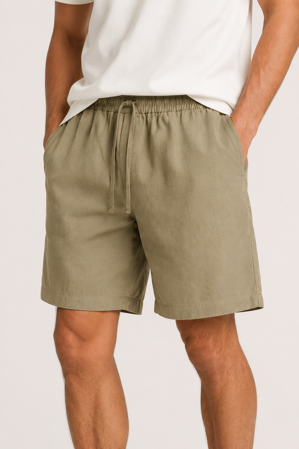 Herren Bermudashorts aus Leinen mit Gummizug - Levin