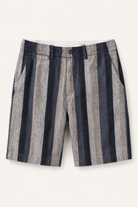 Bermuda homme en lin coupe droite respirante - Falko
