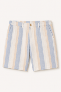 Bermuda homme en lin coupe droite respirante - Falko