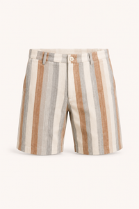 Bermuda homme en lin coupe droite respirante - Falko