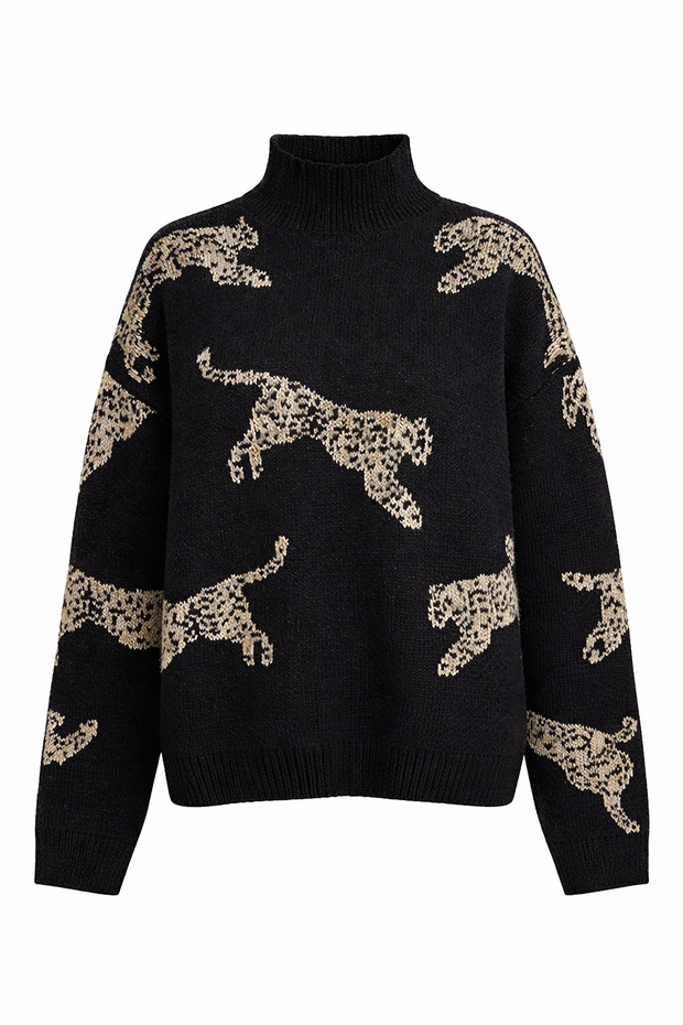 Damen Strickpulli mit grafischem Motiv - Yrvala