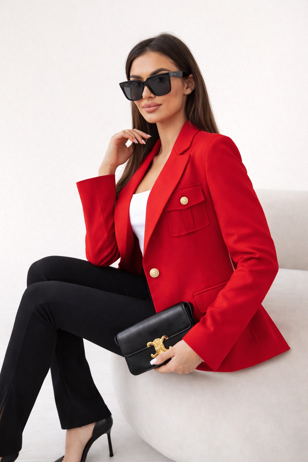 Gerade geschnittener Damenblazer mit Revers - Luma