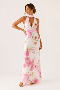 Robe longue femme dos nu décolleté profond élégante - Alessa