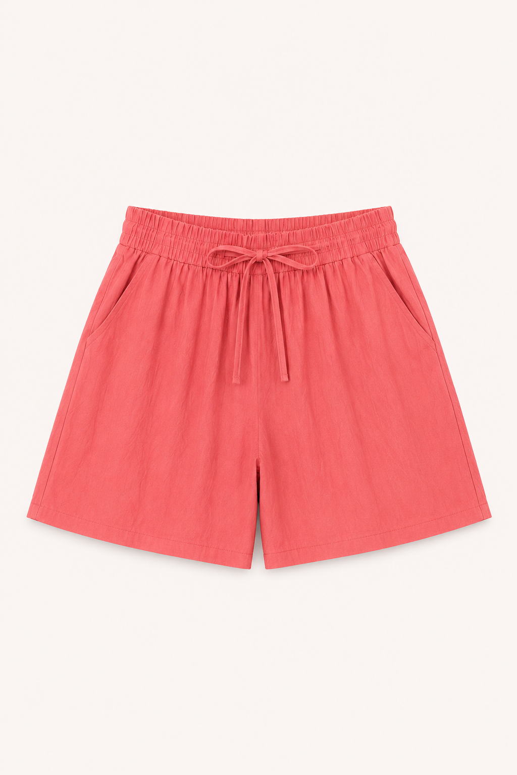 Damen-Shorts aus Leinen und Baumwolle mit elastischem Bund und Kordelzug – Anja