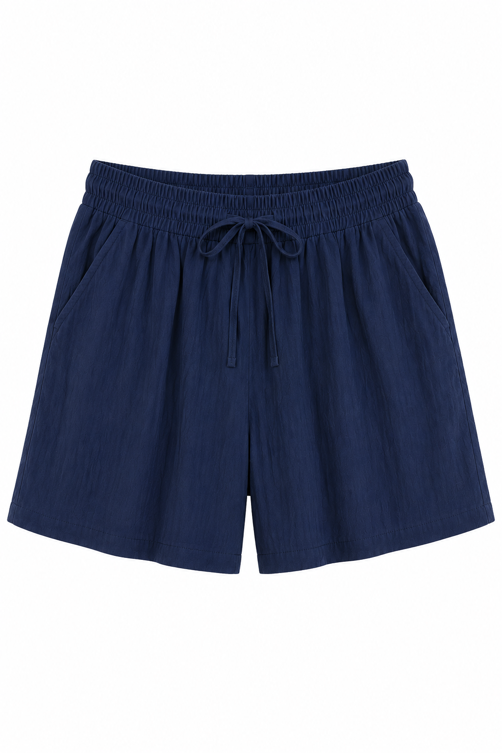 Damen-Shorts aus Leinen und Baumwolle mit elastischem Bund und Kordelzug – Anja