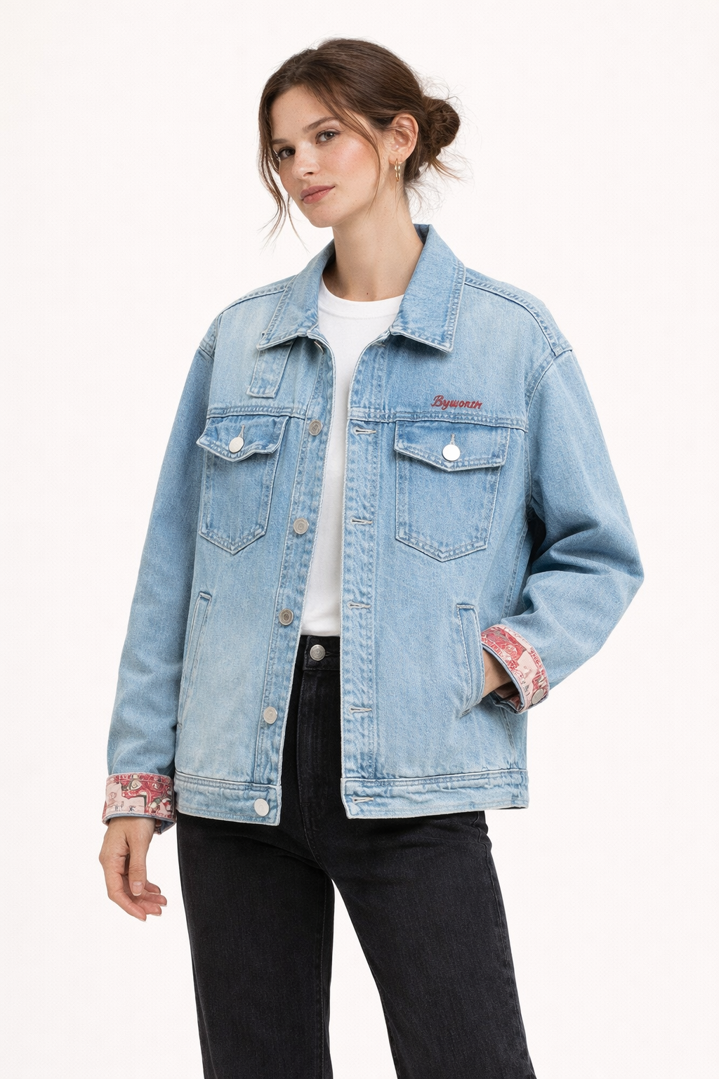 Klassische Jeansjacke mit Knopfleiste für Damen - Hildegard