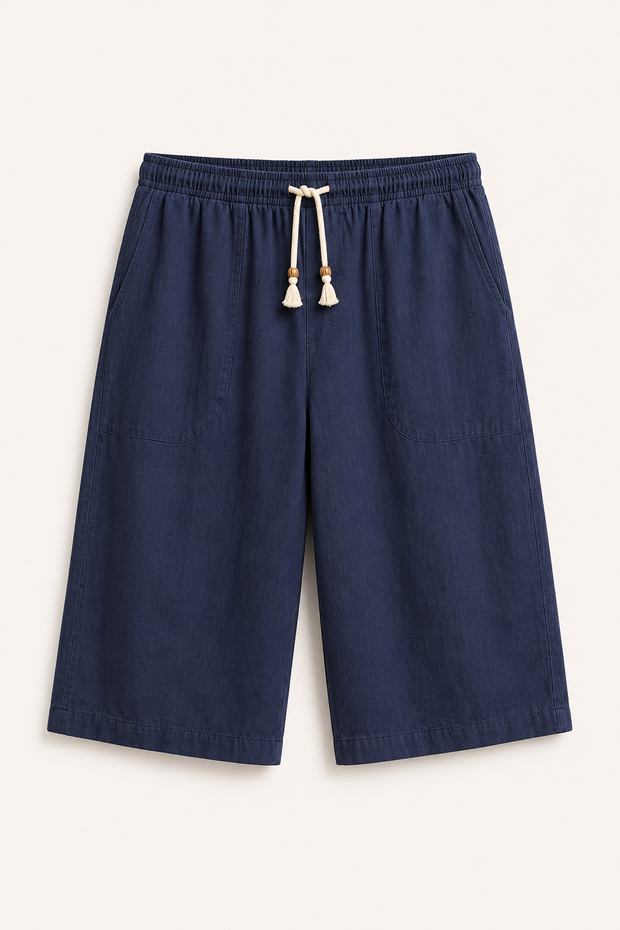 Pantalon court pour homme à taille élastiquée avec cordon - Alfie