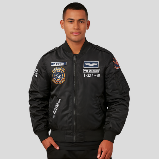 Blouson bombardier pour homme avec patchs brodés - Frederick