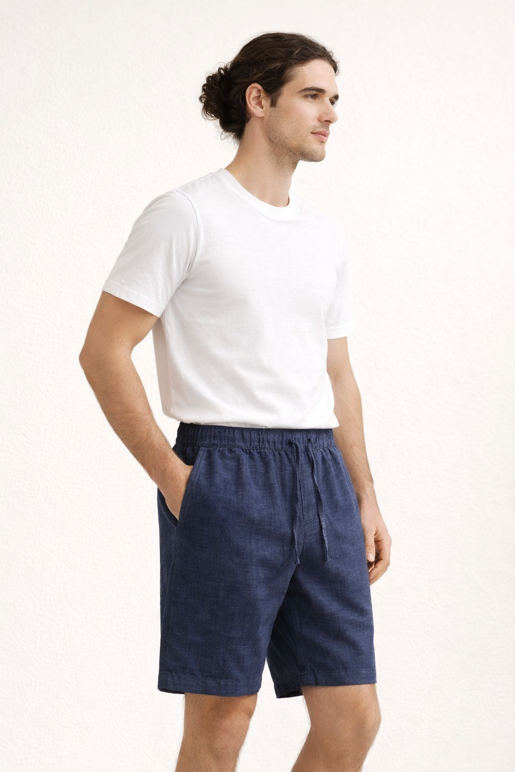 Shorts aus Baumwolle und Leinen für Herren - Neroli