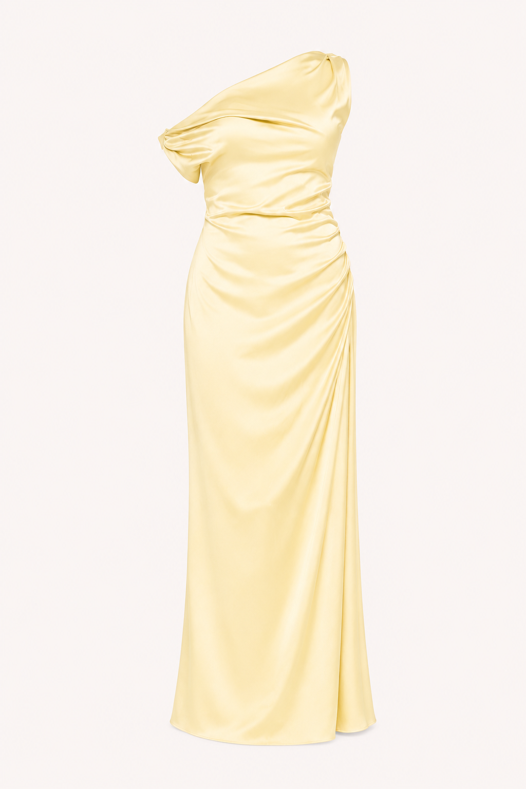Langes, drapiertes Ein-Schulter-Kleid für Damen – Guita