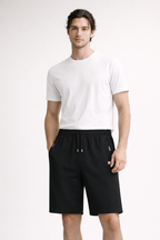 Unifarbene Sportshorts für Männer mit Reißverschlusstaschen - Kevin