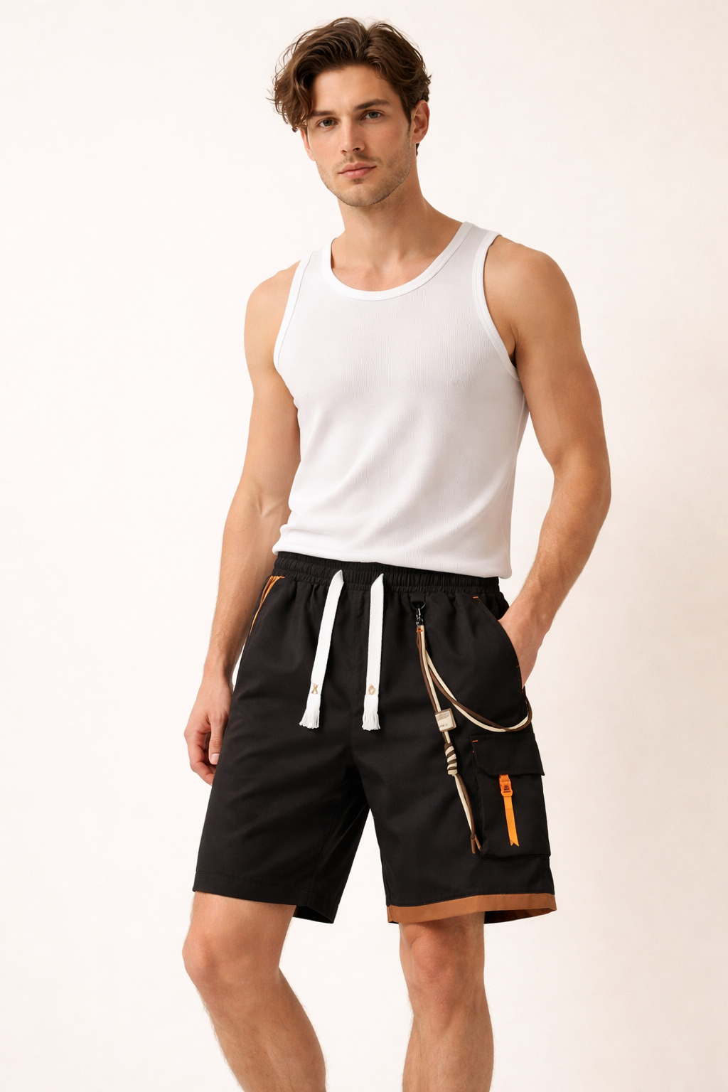 Herren-Sport-Shorts mit seitlicher Cargo-Tasche - Menphis