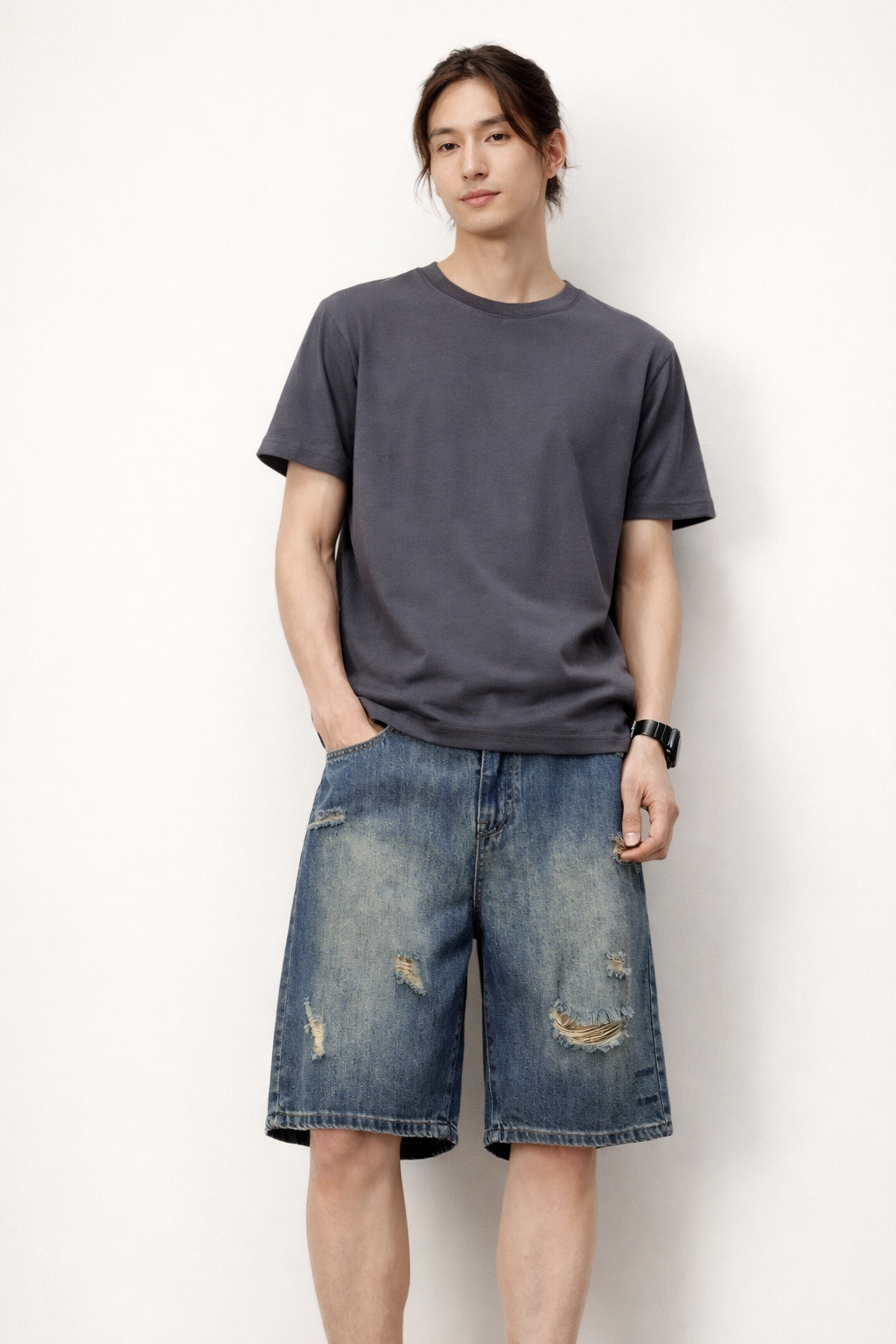 Zerrissene Shorts aus Denim für Männer - Kane