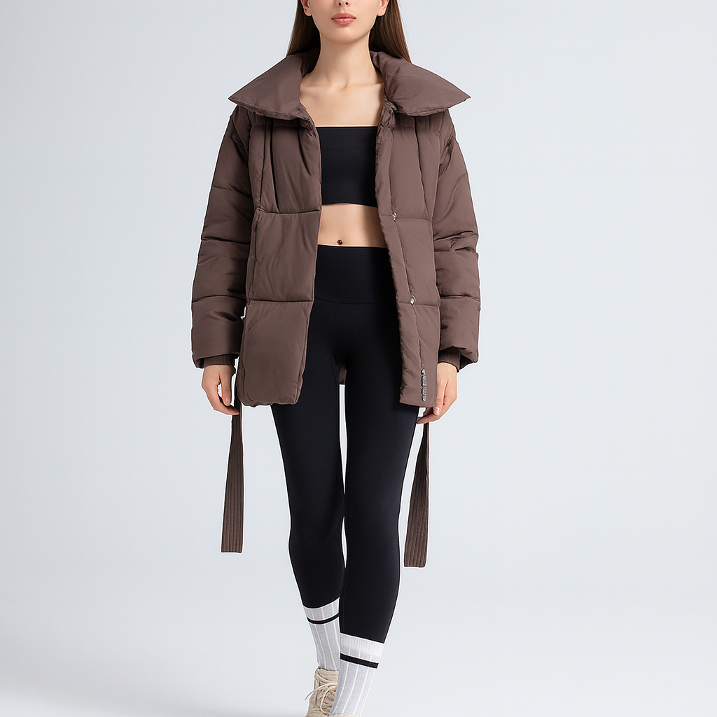 Modischer Damen Wintermantel mit verstellbarem Gürtel - Freja