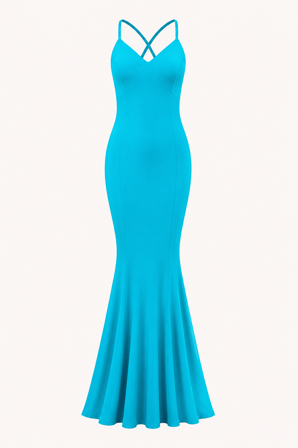 Langes Damenkleid mit Blumenmuster im Meerjungfrauen-Schnitt – Elvie