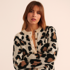 Damen Strickjacke mit modernem Druck - Alvéra