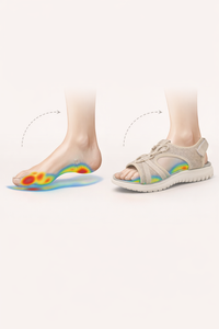 Orthopädische Sandalen mit verstellbarem Doppelriemen und ergonomischem Fußbett - Sarel