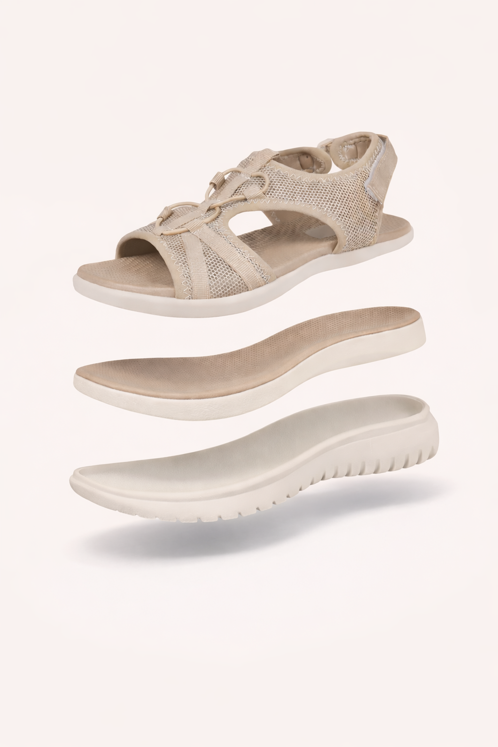 Orthopädische Sandalen mit verstellbarem Doppelriemen und ergonomischem Fußbett - Sarel