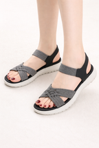 Orthopädische Damensandalen mit elastischen Laufriemen - Valery