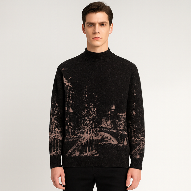Dicker Herren-Strickpullover Urban-Effekt - Naël